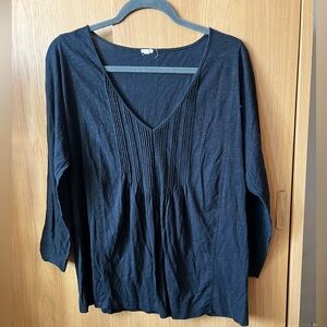 J. Crew Navy V-Neck Blouse
